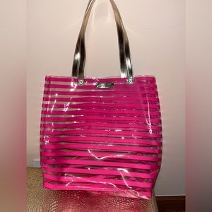Victorias Secret Clear Striped Tote Bag